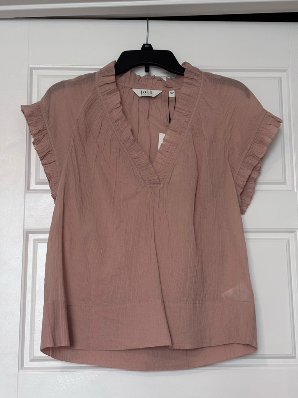 Joie Drawley Ruffled Cottongauze Top